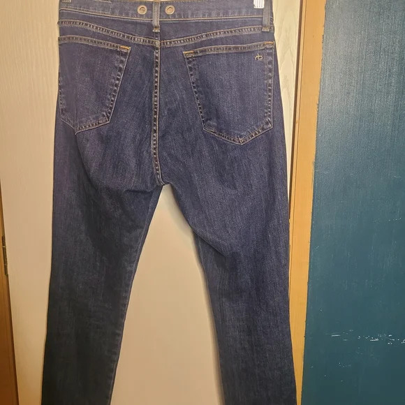 ☀️🌧Rag and Bone Blue Denim Jeans with Eyelet Detailing - Picture 2 of 4